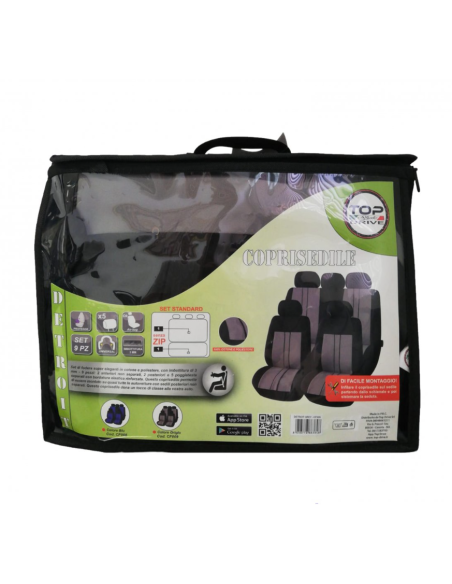 Set completo coprisedile Detroit Grigio