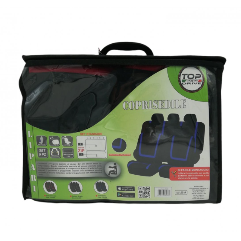 Set completo coprisedile Lipari Rosso