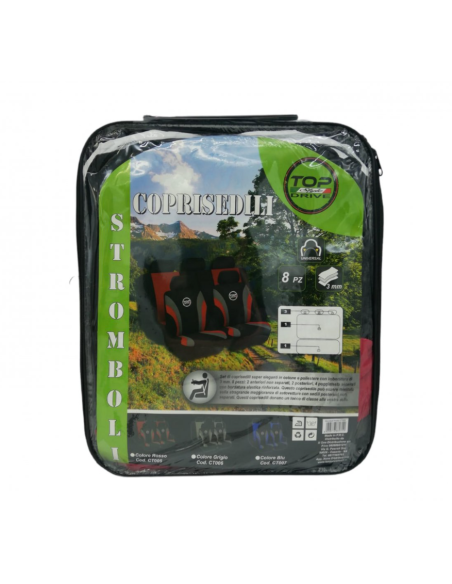 Set completo coprisedile stromboli Rosso