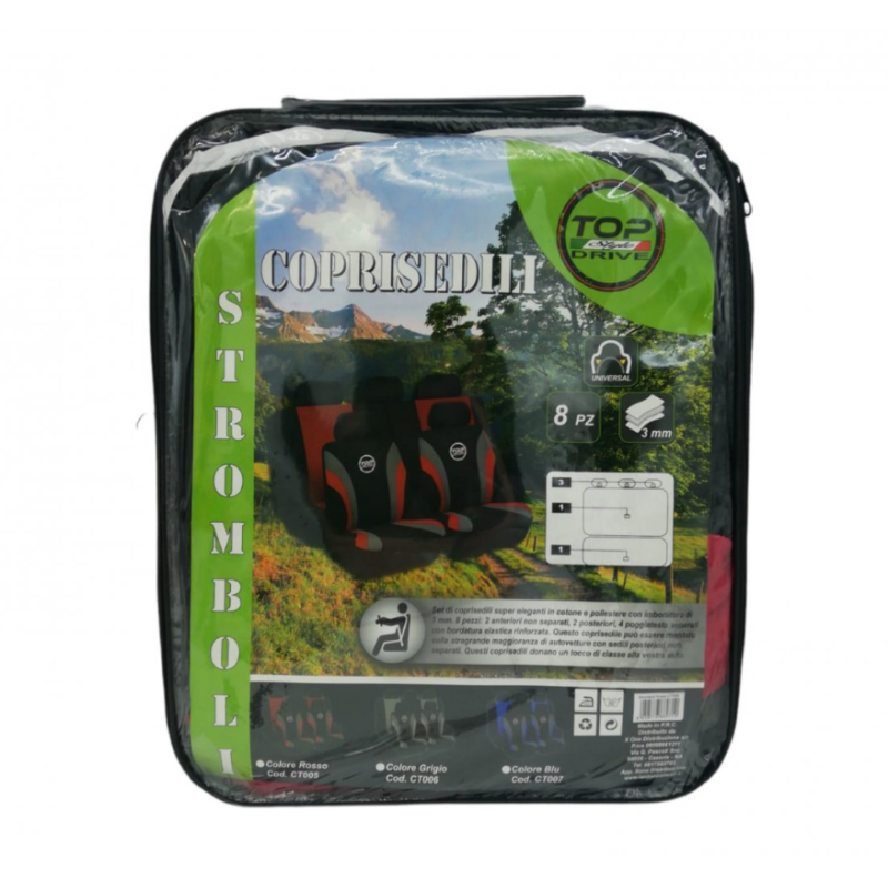 Set completo coprisedile stromboli Blu