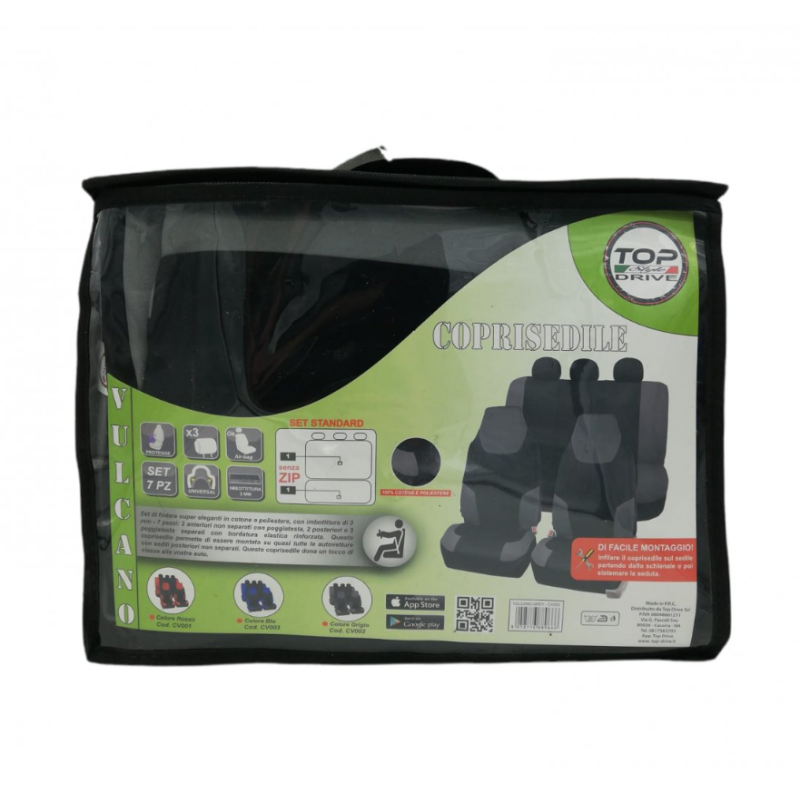 Set completo coprisedile Vulcano Grigio