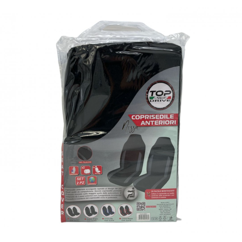 Set 2pz. coprisedile nizza Blu Anteriore