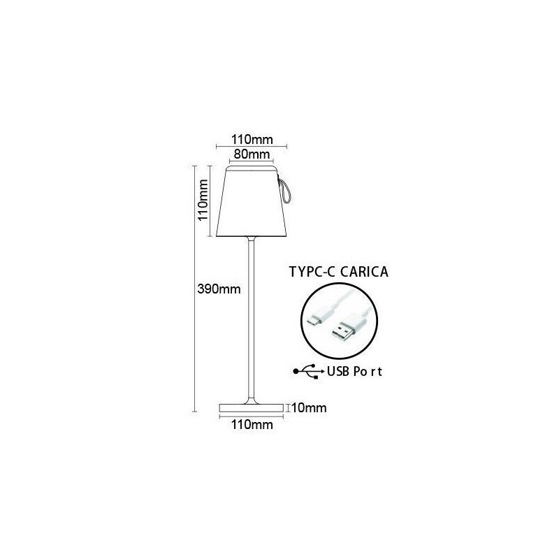 Lampada da Tavolo Touch RGB Multicolore...