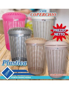 porta Biancheria con Coperchio vari colori in Plastica 2