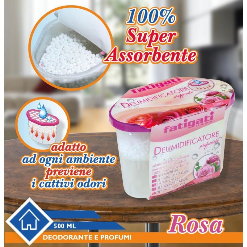 Deumidificatore profumato alla Rosa 500ML