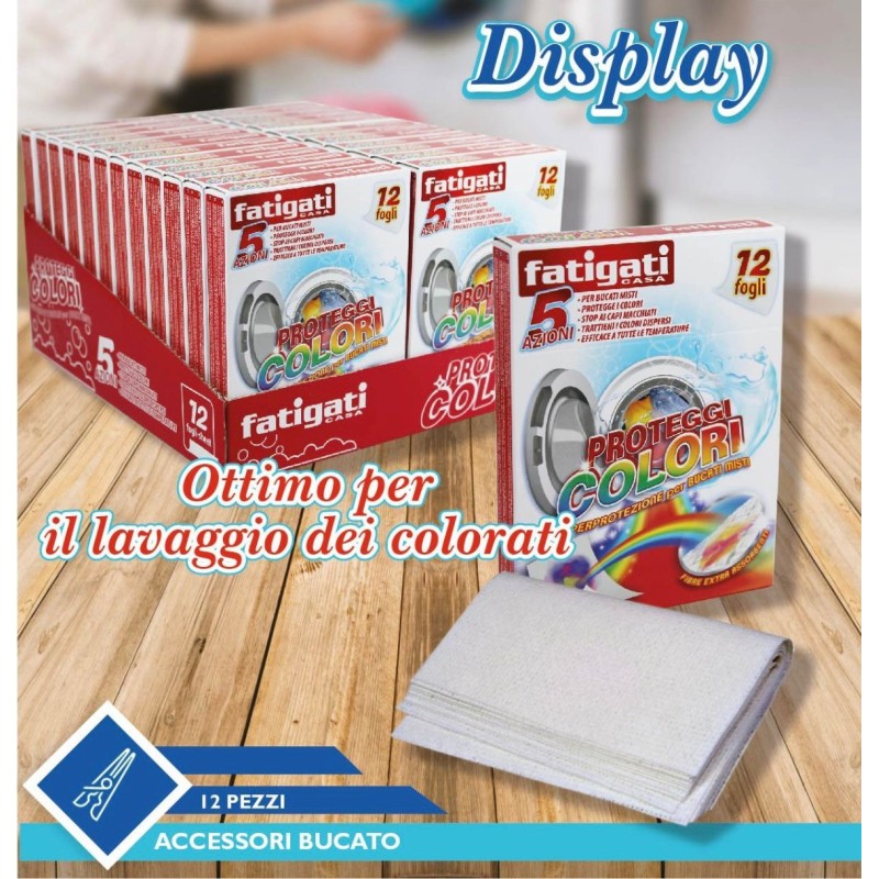 4 confezioni da 48 fogli proteggi colori bucato