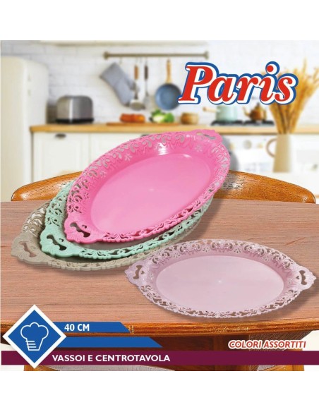 Vassoio centrotavola 40cm vari colori Paris