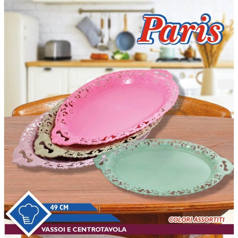 Vassoio centrotavola 49cm vari colori Paris