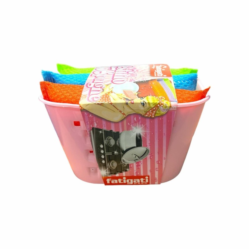 Cestino 3 spugne colorate piatti, pentole,...