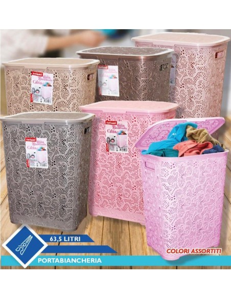 Porta biancheria 63,5 Litri vari colori