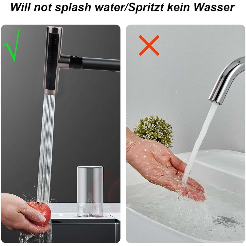 Rubinetto da cucina a cascata 4 in 1, girevole...