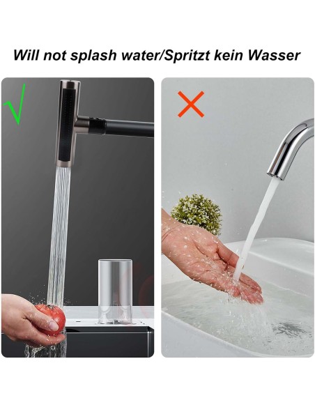 Rubinetto da cucina a cascata 4 in 1, girevole a 360°, girevole a cascata, 4 funzioni