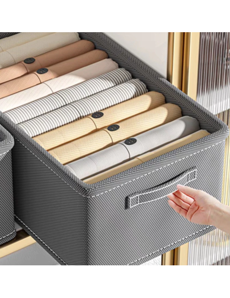 3pz. Scatola portaoggetti per vestiti e pantaloni grigio