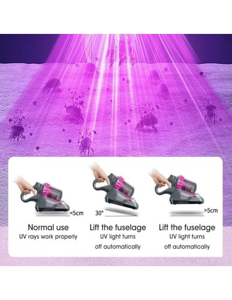 Aspirapolvere senza sacco e fili 4in1 ricaricabile acari pavimenti