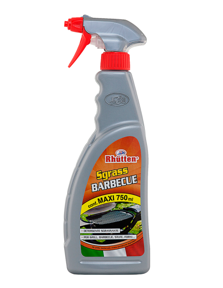 Sgrassatore per Forni e Barbecue, Rhutten Detergente in Schiuma Spray da 750 ml.