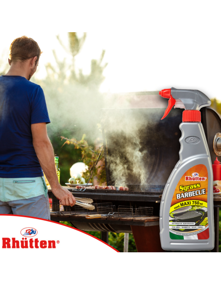 Sgrassatore per Forni e Barbecue, Rhutten Detergente in Schiuma Spray da 750 ml.