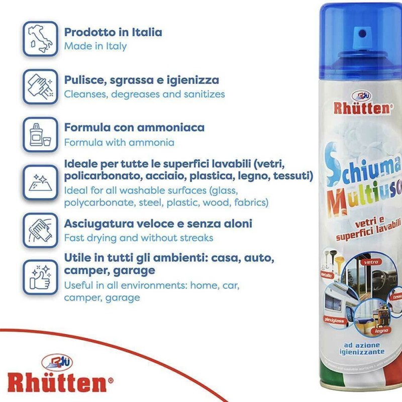 Rhutten Schiuma Multiuso Vetri e Superfici...