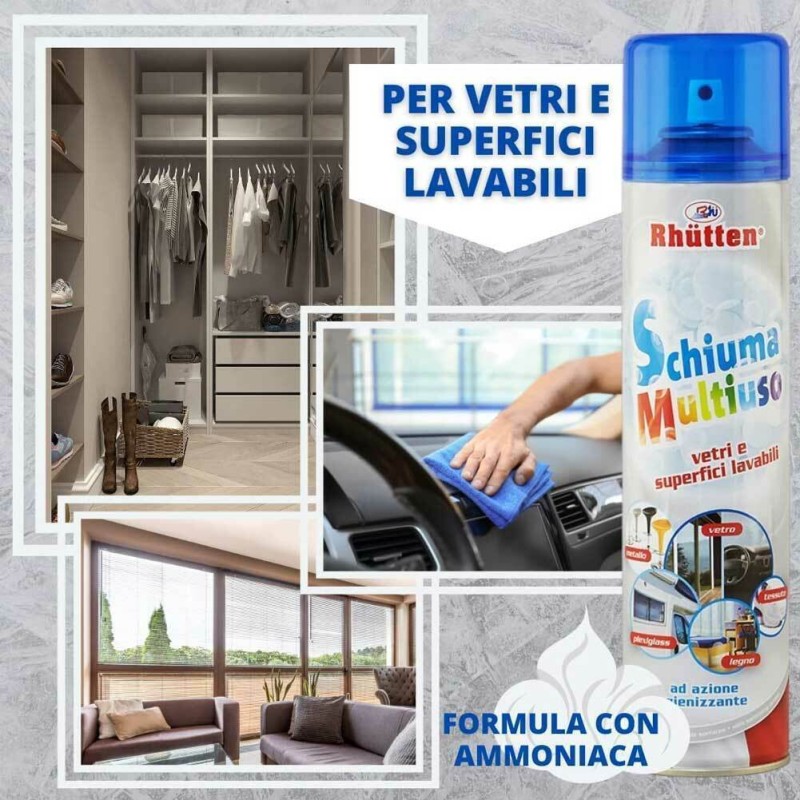 Rhutten Schiuma Multiuso Vetri e Superfici...