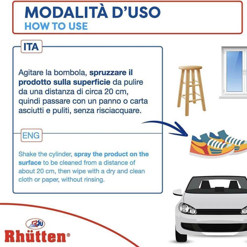 Rhutten Schiuma Multiuso Vetri e Superfici...