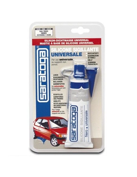 Silicone sigillante Nero acetico Universale vetro acciaio legno Saratoga 60 ML