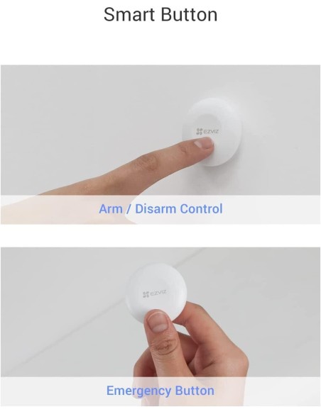 EZVIZ T3C Mini Wireless Pulsante Smart Di Controllo, Versatile A 2 Vie