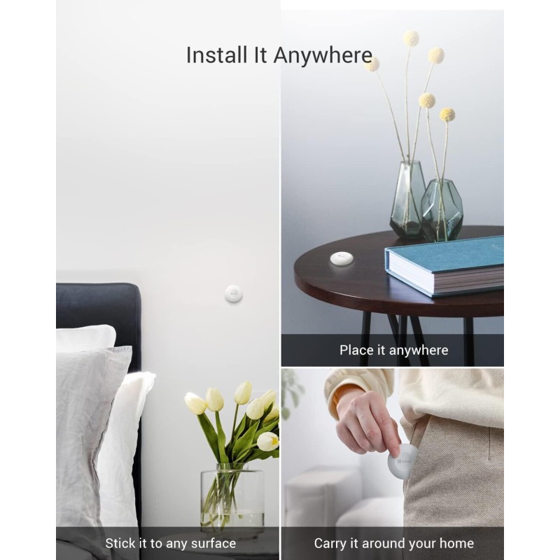 EZVIZ T3C Mini Wireless Pulsante Smart Di...