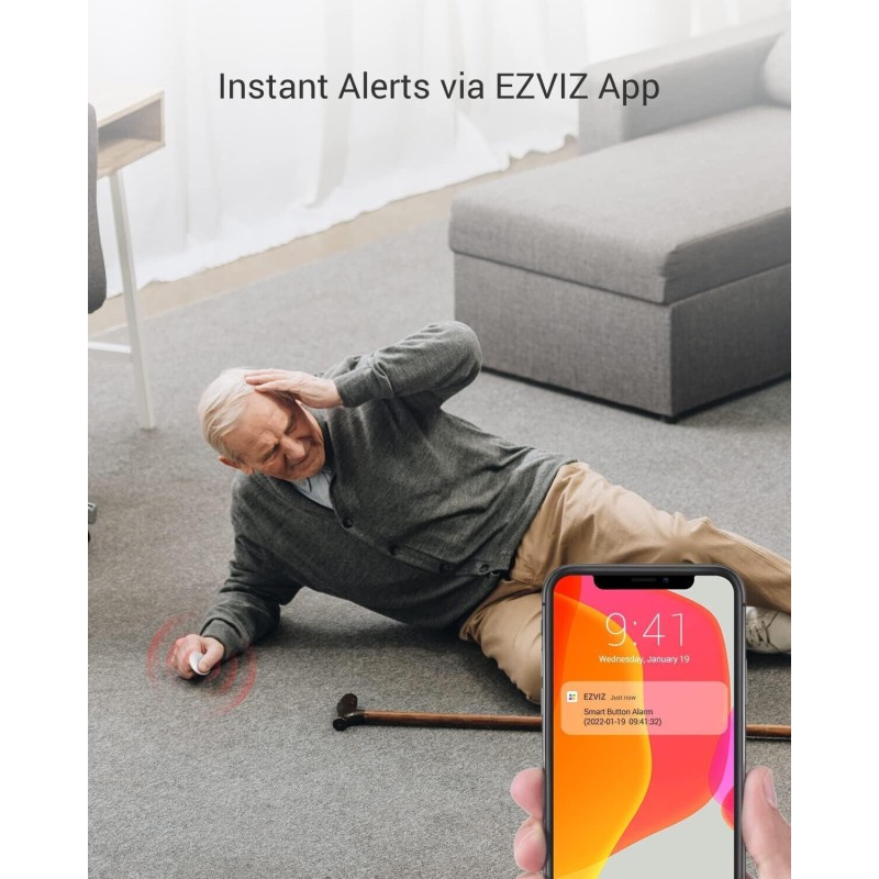 EZVIZ T3C Mini Wireless Pulsante Smart Di...