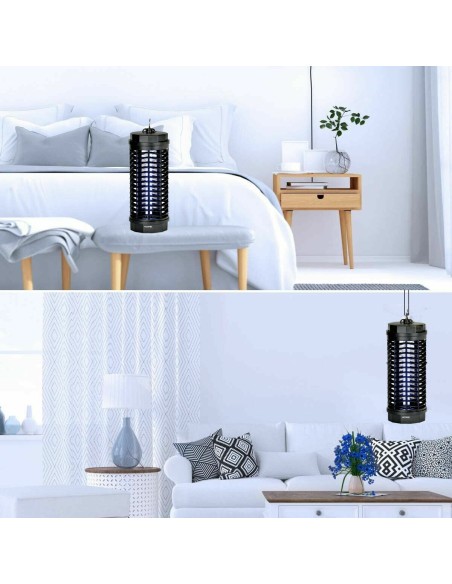 Lampada Elettrica Insetticida UV Anti Mosche Zanzare e Insetti 6W 30M2 HM-1606