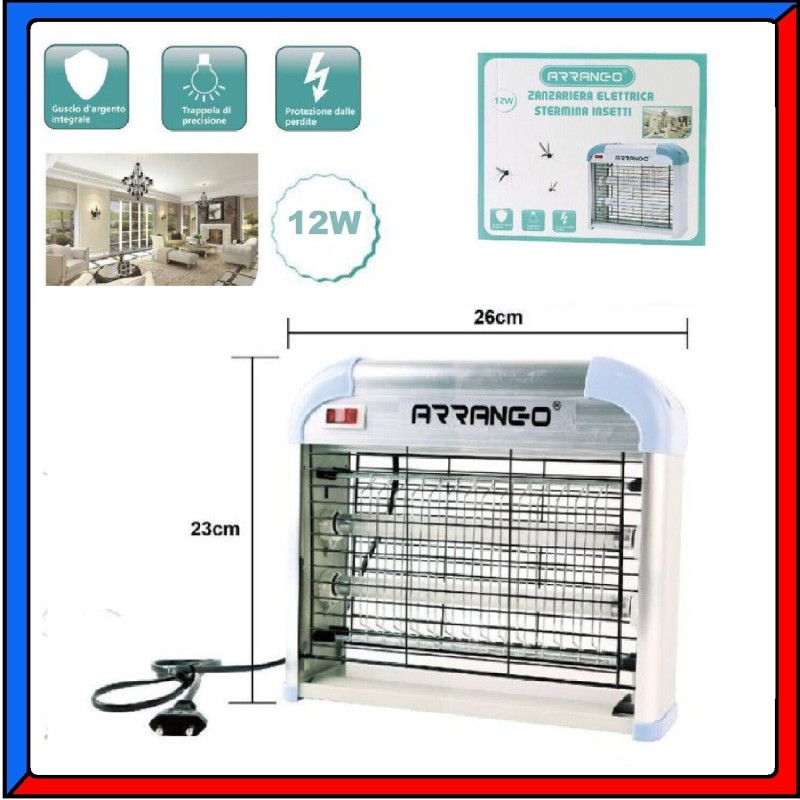 Zanzariera Elettrica 12W Professionale UV Anti...