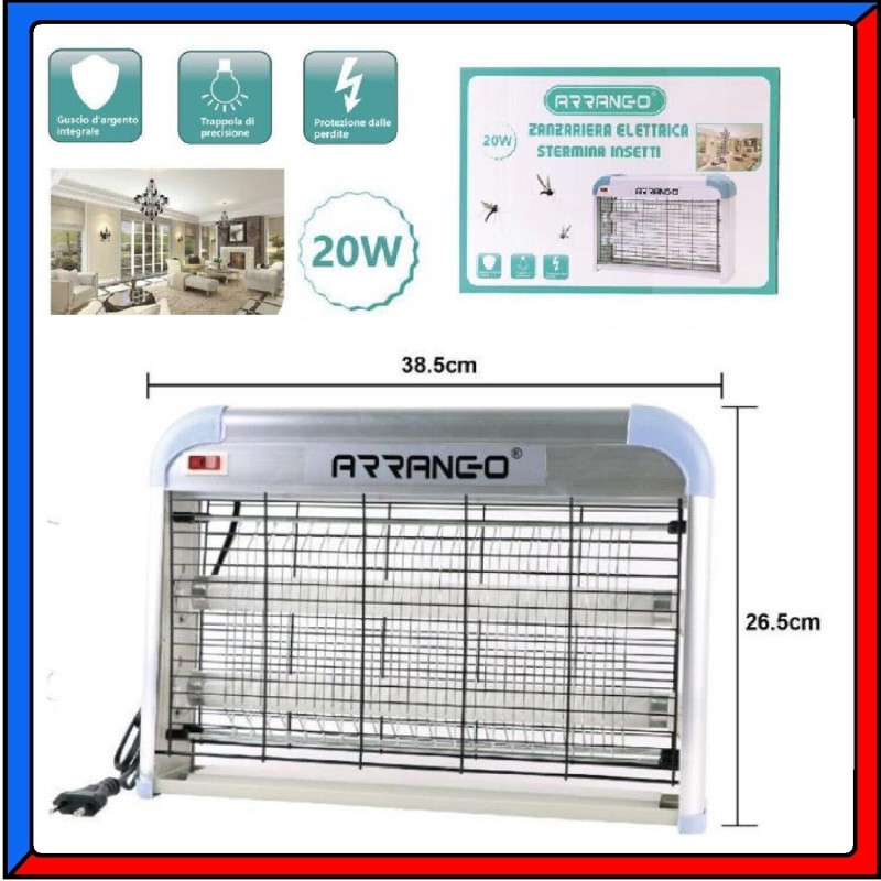 Zanzariera Elettrica 20W Professionale UV Anti...