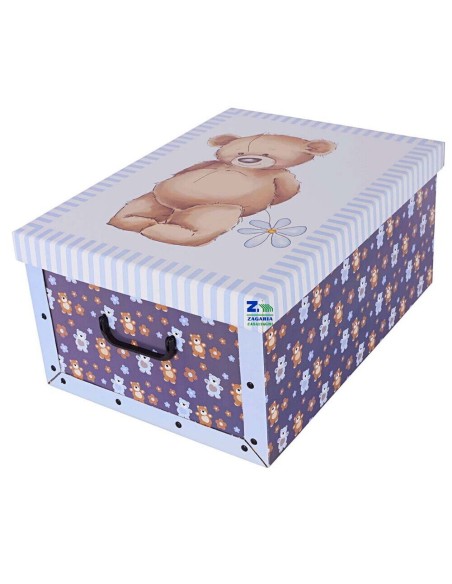 2x Scatola baule contenitore box cartone cambio stagione peluche