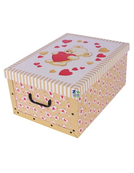 2x Scatola baule contenitore box cartone cambio stagione peluche