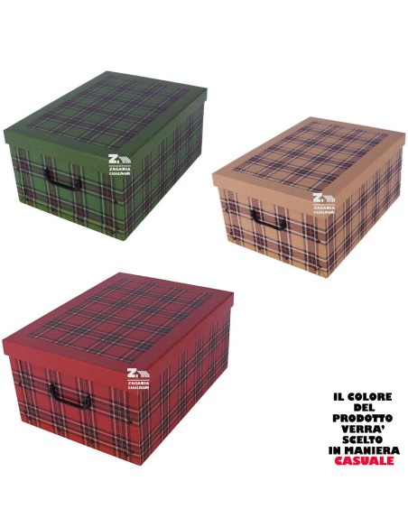 2x Scatola baule contenitore box cartone cambio stagione art.02