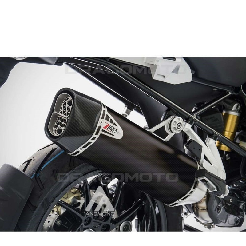 Scarico Zard compatibile con BMW R 1250 GS (2019-20) art. ZBW523S10CCO Carbonio Omologato