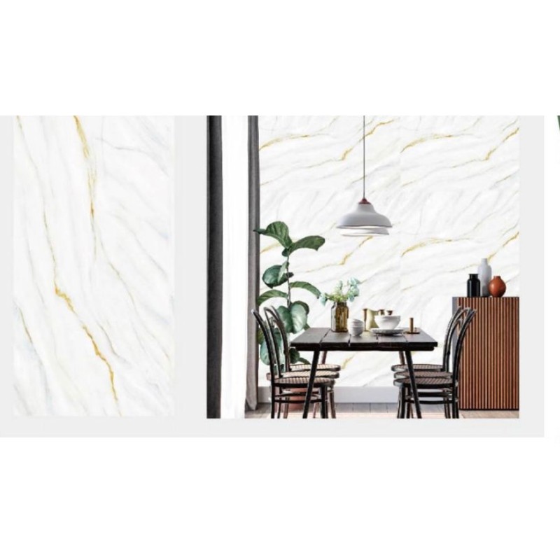 Adesivo carta da parato 3pz. effetto marmo grigio 30x60cm art.marmo oro