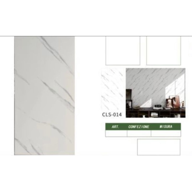 Adesivo carta da parato 3pz. effetto marmo grigio 30x60cm art.CLS-014