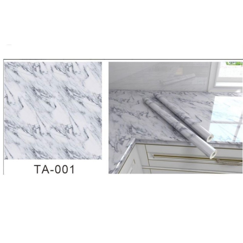 Set da 3 Rotoli Adesivo marmo 60x2M , tavoli,...