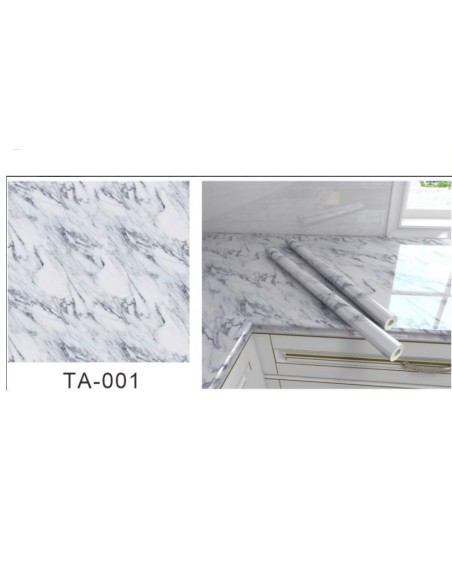 Set da 3 Rotoli Adesivo marmo 60x2M , tavoli, mobili, interni TA-001