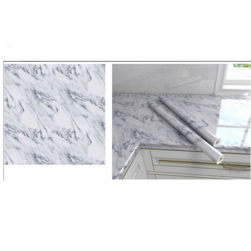 Set da 3 Rotoli Adesivo marmo 60x2M , tavoli,...