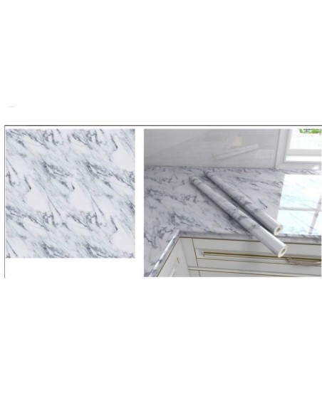 Set da 3 Rotoli Adesivo marmo 60x2M , tavoli, mobili, interni TA-001