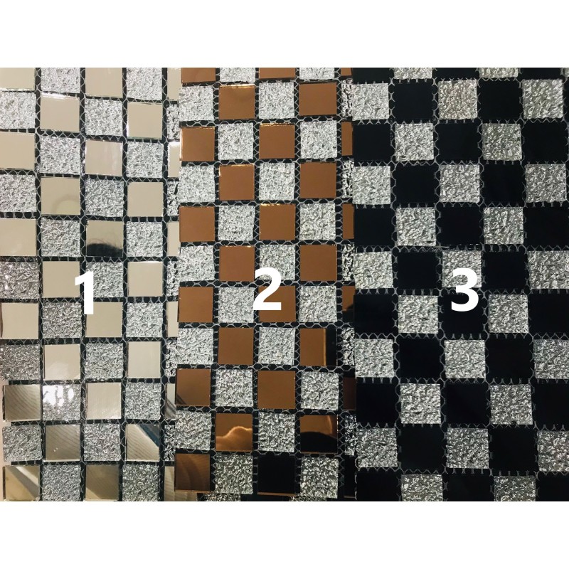 10pz. Pannello Adesivo mosaico brillantinato in...