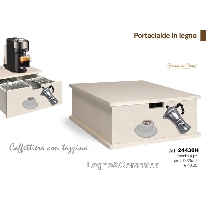 Portacialde in legno art.24430h