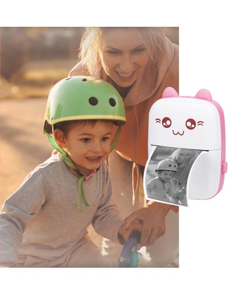 Stampante fotografica wireless Bluetooth portatile compatibile con Android o iOS con  rotolo di carta termica