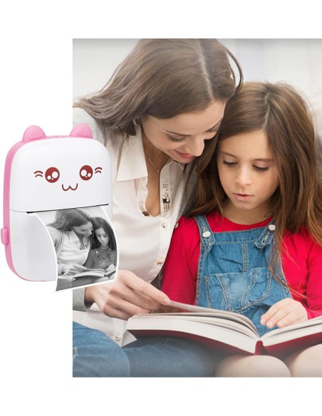 Stampante fotografica wireless Bluetooth portatile compatibile con Android o iOS con  rotolo di carta termica