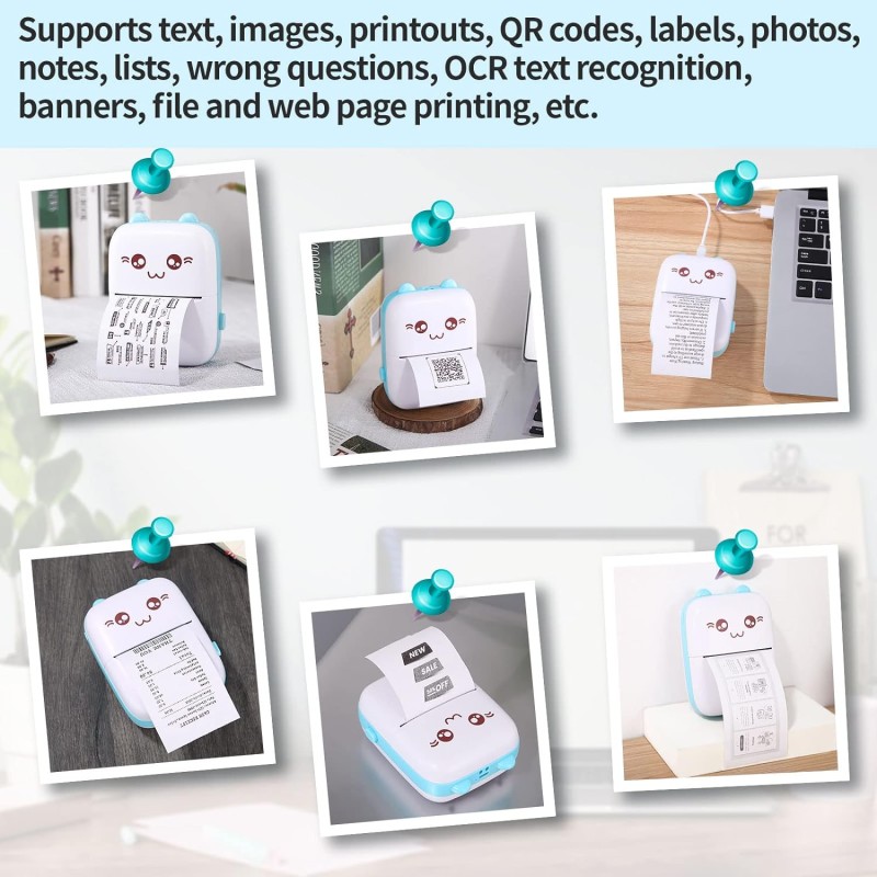 Stampante blu fotografica wireless Bluetooth...