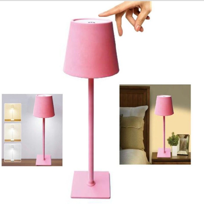 Lampada da Tavolo LED touch Rosa usb dimmerabile