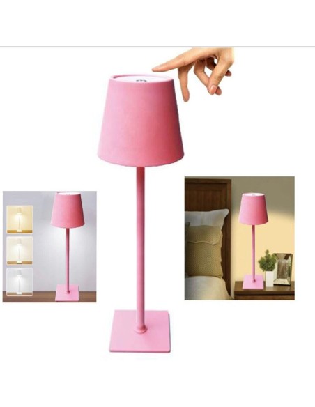 Lampada da Tavolo LED touch Rosa usb dimmerabile