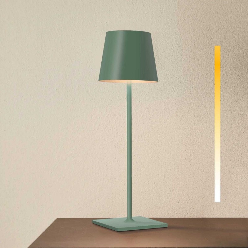 Lampada da Tavolo LED touch Verde usb dimmerabile