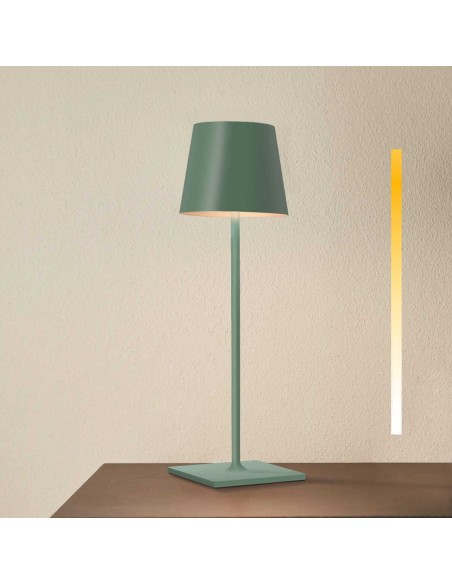 Lampada da Tavolo LED touch Verde usb dimmerabile