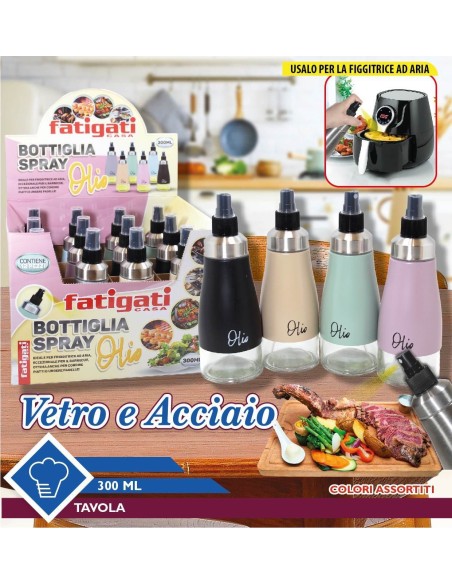 Bottiglia Olio Spray vari colori 300ml